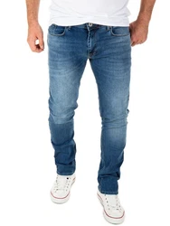 WOTEGA Herren Jeans Slim Fit Justin Hellblau/Blau