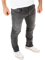 WOTEGA Herren Jeans Slim Fit Justin Dunkelgrau/Grau/Hellgrau
