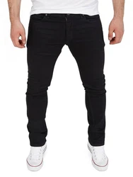 WOTEGA Herren Jeans Slim Fit Justin Schwarz
