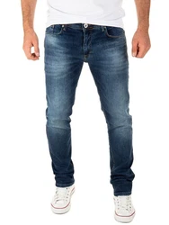 WOTEGA Herren Jeans Slim Fit Justin Hellblau/Dunkelblau/Blau