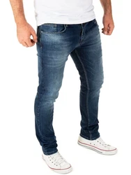 WOTEGA Herren Jeans Slim Fit Justin Hellblau/Dunkelblau/Blau