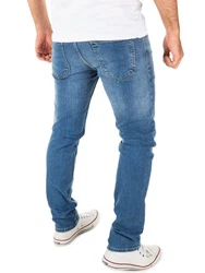 WOTEGA Herren Jeans Slim Fit Justin Hellblau/Blau