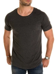 PITTMAN 3er Pack T-Shirt Herren Oversize Finn Rundhals-Ausschnitt Dunkelblau/Dunkelgrau/Grau