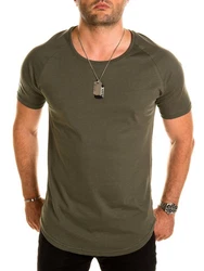 PITTMAN 3er Pack T-Shirt Herren Oversize Finn Rundhals-Ausschnitt Dunkelgrün/Khaki