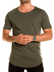 PITTMAN 3er Pack T-Shirt Herren Oversize Finn Rundhals-Ausschnitt Dunkelgrün/Khaki