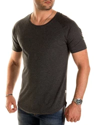 PITTMAN 3er Pack T-Shirt Herren Oversize Finn Rundhals-Ausschnitt Dunkelgrau/Grau