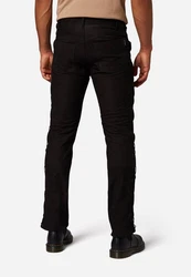 RICANO Lederhose NBK-101 Jeans Optik Schwarz/Dunkelrot