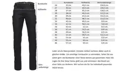 Lederhose NBK-101 Hochwertiges Bffel Nubuk Leder in Jeans Optik