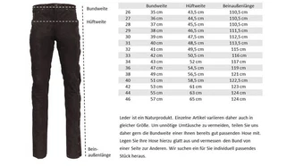 RICANO Lederhose NBK-101 Jeans Optik RICANO Lederhose NBK-101 Jeans Optik