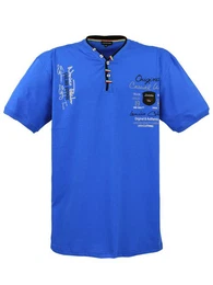 T-Shirt Herren T-Shirt LV-2042 (Royalblau, 5XL) Herrenshirt V-Ausschnitt