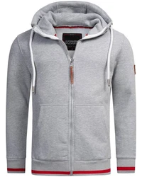 Alessandro Salvarini Sweatjacke ASRevellio Grau/Hellgrau