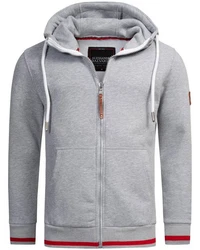 Alessandro Salvarini Sweatjacke ASRevellio Grau/Hellgrau