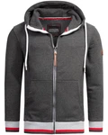 Alessandro Salvarini Sweatjacke ASRevellio Dunkelgrau/Grau/Hellgrau
