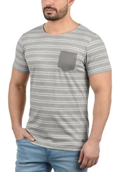 !Solid Rundhalsshirt SDFidel Hellgrau/Grau