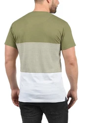 !Solid Malte Herren T-Shirt Kurzarm Shirt Mit Streifen Rundhals (SDMalte) Dunkelgrün/Grün