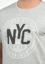 !Solid York Herren T-Shirt Kurzarm Shirt Mit Print Und Rundhalsausschnitt 