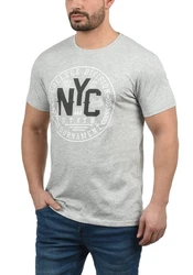 !Solid York Herren T-Shirt Kurzarm Shirt Mit Print Und Rundhalsausschnitt 