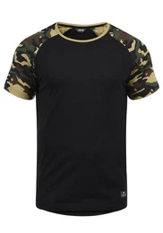 !Solid Rundhalsshirt SDCahil Kurzarmshirt mit Tarnmuster-Print