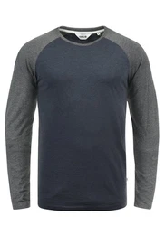 !Solid Rundhalsshirt SDBastien Longsleeve im Baseball-Look