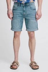 Indicode Jeansshorts IDQuentin im 5-Pocket-Stil Hellblau/Blau