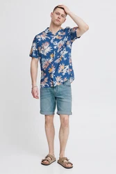 Indicode Jeansshorts IDQuentin im 5-Pocket-Stil Hellblau/Blau