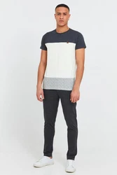 Indicode T-Shirt IDRemmond Grau/Hellgrau/Beige/Schwarz/Weiß