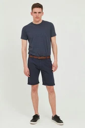 Indicode Chinoshorts IDTenefa Chino Shorts mit Gürtel Dunkelblau/Blau/Hellblau