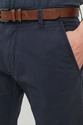 Indicode Chinoshorts IDTenefa Chino Shorts mit Gürtel Dunkelblau/Blau/Hellblau