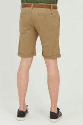 Indicode Chinoshorts IDTenefa Chino Shorts mit Gürtel Khaki/Beige