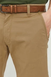 Indicode Chinoshorts IDTenefa Chino Shorts mit Gürtel Khaki/Beige