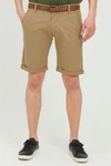 Indicode Chinoshorts IDTenefa Chino Shorts mit Gürtel Khaki/Beige