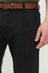 Indicode Chinoshorts IDTenefa Chino Shorts mit Gürtel Schwarz