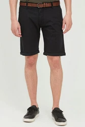 Indicode Chinoshorts IDTenefa Chino Shorts mit Gürtel Schwarz