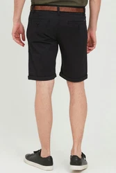 Indicode Chinoshorts IDTenefa Chino Shorts mit Gürtel Schwarz