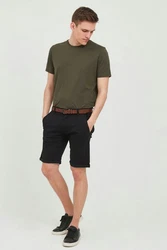 Indicode Chinoshorts IDTenefa Chino Shorts mit Gürtel Schwarz