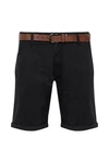 Indicode Chinoshorts IDTenefa Chino Shorts mit Gürtel Schwarz