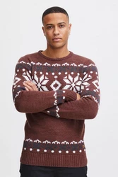 !Solid Herren Weihnachtspullover SDNorwig (Norwig) Wine Red Melange
