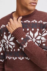 !Solid Herren Weihnachtspullover SDNorwig (Norwig) Wine Red Melange