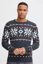 !Solid Herren Weihnachtspullover SDNorwig (Norwig) Dunkelblau/Hellblau/Blau