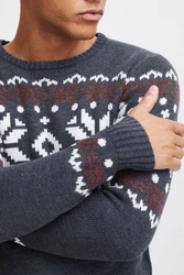 !Solid Herren Weihnachtspullover SDNorwig (Norwig) Dunkelblau/Hellblau/Blau