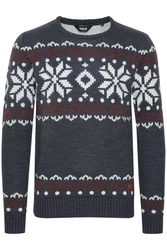 !Solid Herren Weihnachtspullover SDNorwig (Norwig) Dunkelblau/Hellblau/Blau