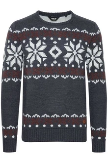 !Solid Herren Weihnachtspullover SDNorwig (Norwig) Dunkelblau/Hellblau/Blau