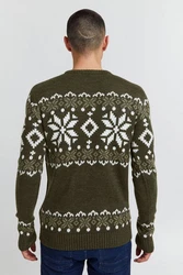 !Solid Herren Weihnachtspullover SDNorwig (Norwig) Dunkelgrün/Grün
