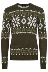 !Solid Herren Weihnachtspullover SDNorwig (Norwig) Dunkelgrün/Grün