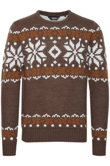 !Solid Herren Weihnachtspullover SDNorwig (Norwig) Dunkelbraun/Braun/Rot