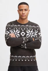 !Solid Herren Weihnachtspullover SDNorwig (Norwig) Dunkelbraun/Braun/Dunkelgrau/Gelb/Schwarz