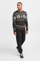 !Solid Herren Weihnachtspullover SDNorwig (Norwig) Dunkelbraun/Braun/Dunkelgrau/Gelb/Schwarz