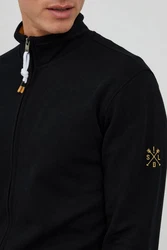 !Solid Sweatjacke SDKarim mit Stehkragen Schwarz/Dunkelblau