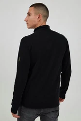 !Solid Sweatjacke SDKarim mit Stehkragen Schwarz/Dunkelblau