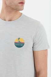 Solid Print-Shirt SDEmmo T-Shirt Grau/Hellgrau/Dunkelgrau
